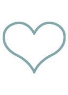 A simple, light blue heart outline—symbolizing compassion in primary care—is centered on a plain light gray background.